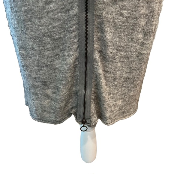 Anthropologie MOTH Gray Zippered Back Sweater Dress Size M - Nylon Wool Alpaca - Picture 9 of 15